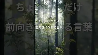 今日がちょこっとだけ前向きになれる言葉