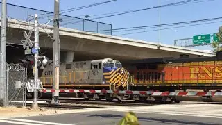 BNSF 4892 Manifest With Citirail Locomotive Northbound, X Street Railroad Crossing