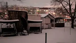 Kreuzberg, Viktoriapark, Nachtaufnahmen bei Schnee - Berlin-Kreuzberg 4K