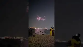 Jbr beach drone show 😂😎