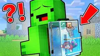 Mikey and JJ Built a Tiny Pool to Prank Villager in Minecraft (Maizen)
