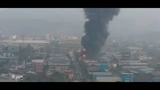 Pawane gaov midc me laga bhishan aag #mumbai #thane #midc #koparkhairne #fire #aag #publicreaction 