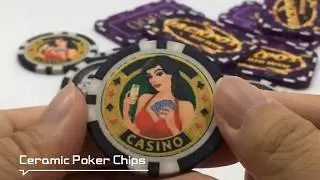 Custom printed ceramic poker chips