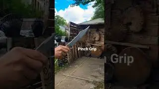 Easiest way to learn Knife throwing Grips, (hammer & pinch)