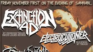 Extinction ad, electrocutioner, cruel bomb, chains & leather live at the wild goose pub queens ny 🎃