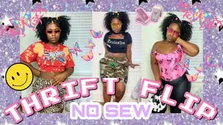 NO SEW THRIFT FLIPS| Huge Mid Size TRY ON HAUL| Y2K/2000s Trends