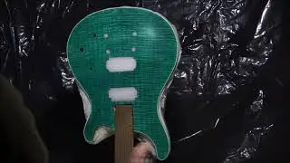 Spraying DIY kit guitar with Clear coat
