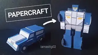 TRANSFORMING BLUE PAPER VEHICLE ROBOT | Dbbot #1