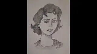 Elizabeth Taylor | Easy Pencil Drawing | Celebrity Art Portrait | British and American Actress |