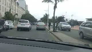 Driving from Durban CBD to South Beach, South Africa