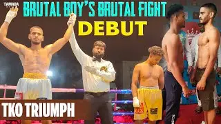 First Professional Boxing Fight | TKO triumph | Purvik Brutal Boxing Match
