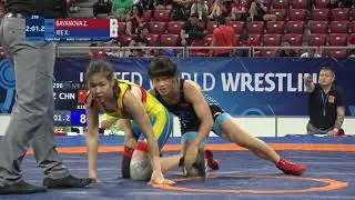 1/8 WW - 49 kg: Z. BAYANOVA (KAZ) v. X. XIE (CHN)
