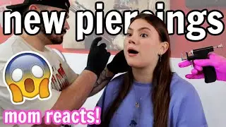 We ALL Got NEW PIERCINGS!*Mom Reacts*😱