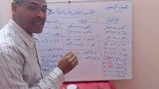 رياضيات للصف الخامس ( الكسور العشرية والنظام المتري ) 
