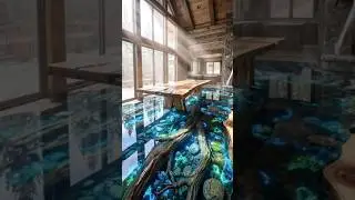 Building a Dream! 😍 3D Epoxy River Floor Transformation in a Luxury Log Cabin #epoxyresin #epoxy