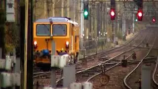 Swietelsky Track Maintenance Machine departs Preston Lancashire
