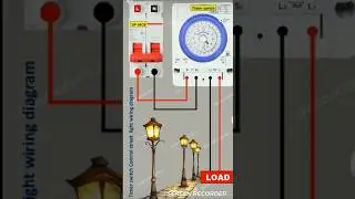 Timer switch control street light wiring diagram #electrician #montage