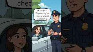 Real-Life English Police Traffic Stop |Driver and Officer Conversation #englishforbeginners #english