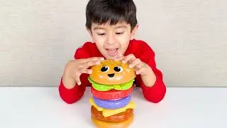 Vihaan Makes a Toy Hamburger 🍔 | Learn Colors & Shapes | Kids Learning Video