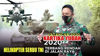 Perang, Konvoi Bersama Tank Leopard, Helikopter Apache TNI  Terbang Rendah di Jalan Raya ?