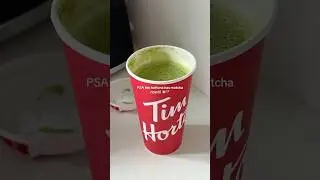 definitely wasn&rsquo;t expecting to see this on the menu #matcha #timhortons #matchalatte #matchalove