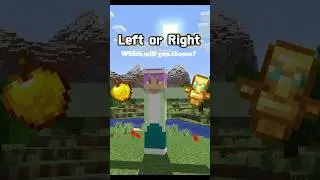 Right or Left choosing game in Minecraft #shorts #minecraft