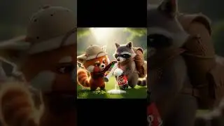 Raccoon & Red Panda&rsquo;s Giant Soda Explosion!   Fun Science for Kids #shorts