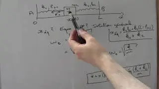 Oscillateur harmonique : masse avec 2 ressorts - partie 2/2