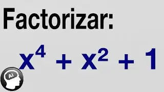 Factorizacion nivel avanzado (por artificios algebraicos) x⁴+x²+1