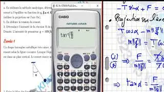 Exercice 1 corrigé : équilibre d'un solide soumis à 3 force 2ème sci et info