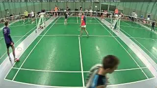 HBK - M-Turnering - Bane 3 - Line N&oslash;rgaard/Tobias Suder vs. Lasse M&oslash;lhede/Anne Katrine Hansen