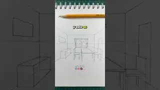C&oacute;mo dibujar interiores con un punto de fuga ✏️ #dibujo #arte #tutorial #drawing #art