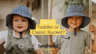 52cm Toddler Bucket or Classic/Ponytail Bucket - Bedhead Hats Originals