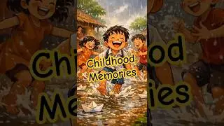 पावसाळ्याची मजा | Childhood Rain Memories | Playing water|#rain #children #memories #paperboats #fun