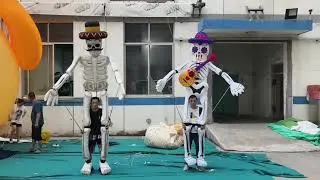 Custom Digital Inflatables Skeleton Puppet for Nightclub #Stagedesign Parade Decoration