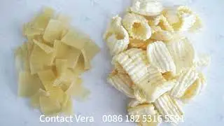 Automatic Extrusion Processin Line for Making Snacks Pellet Triangle Oval Chips Wavy Veggie Strips