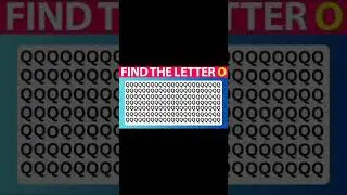 FIND THE LETTER O #maths #riddels #riddles #queddle #puzzle #canyouanswer #quiz #braintest #gk #upsc