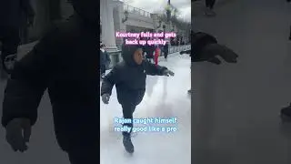 ICE SKATING ⛸️ #snow #iceskating #kids #shorts