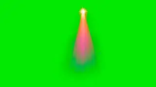 One Red Color Stage Light Green Screen 4K video