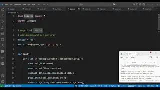 Python 3 Tkinter Script to Build Windows Application Search App GUI Desktop App