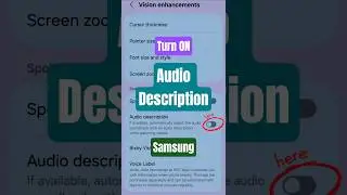 How to Turn ON Audio description while watching videos on Samsung? #shortsfeed #ytshorts #shorts