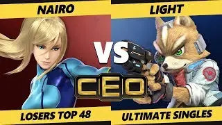 CEO 2019 SSBU - NRG | Nairo (ZSS) Vs. Rogue | Light (Fox) Smash Ultimate Tournament Top 48 Losers