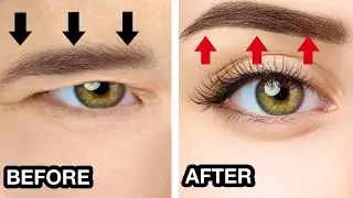 9mins Eyebrow Lift Exercise & Massage! Fix Droopy Eyelids, Make Your Eyes Bigger Naturally