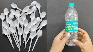 DIY Plastic Spoons Wall Hanging Idea/waste Items Reuse Craft/Amazing Home Decoration ||