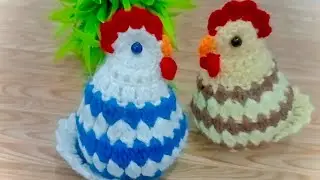 💫💯 WoW!!| Impressive💖 & beautiful❤️ crochet puffy💕 CHICKEN 🐔|How to make wool🧶 chicken 🐓? Tutorial ✨