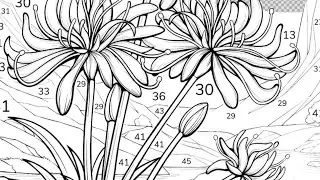 Exotic lilies grow in a beautiful mountain valley | Coloring Games