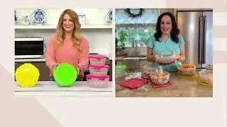 LocknLock 3-Pc Nestable Popsicle Printed Canisters on QVC