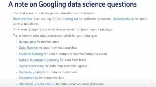 Data Scientist's Toolbox: Finding Answers