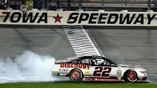 Blaney survives late-race restart to win Iowa