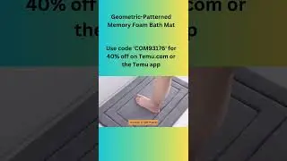 Transform Your Space with Our Geometric Memory Foam Bath Mat!